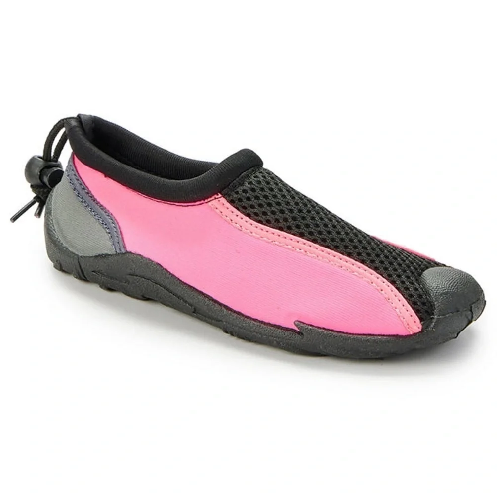 LIFEGUARD • Kids Black & Pink Water Swim Shoe Colorblock Aquatic Beach Gear